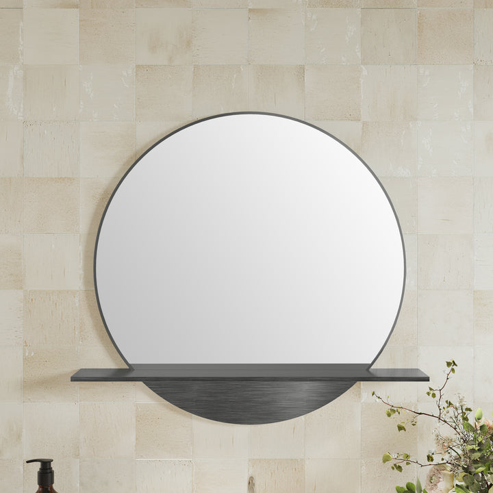Platform 24" Mirror, Modern Iron