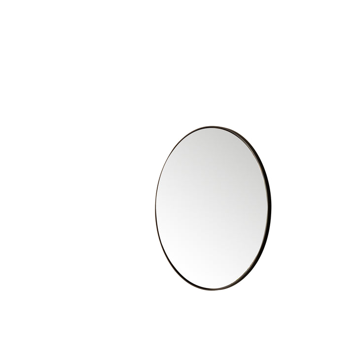 Rohe 30" Round Mirror, Champagne Brass