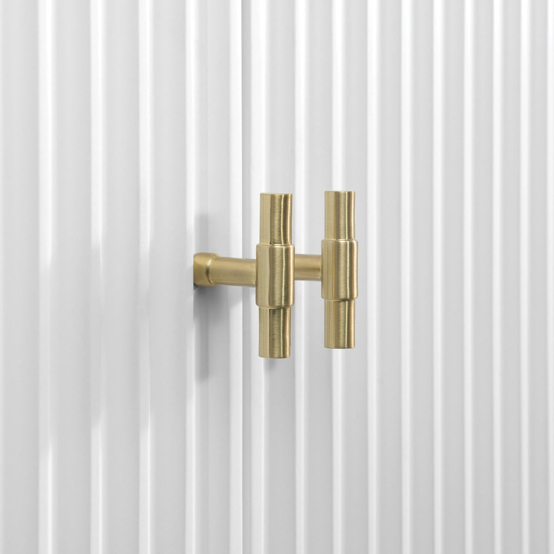 Myrrin 36" Vanity, Bright White w/ Single Hole 3 CM White Zeus Silestone Top & Backsplash