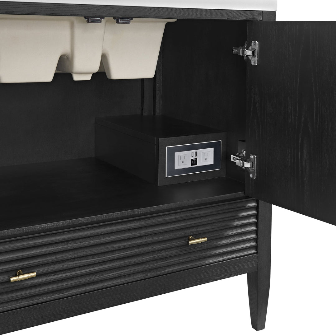 Myrrin 36" Vanity, Carbon Oak