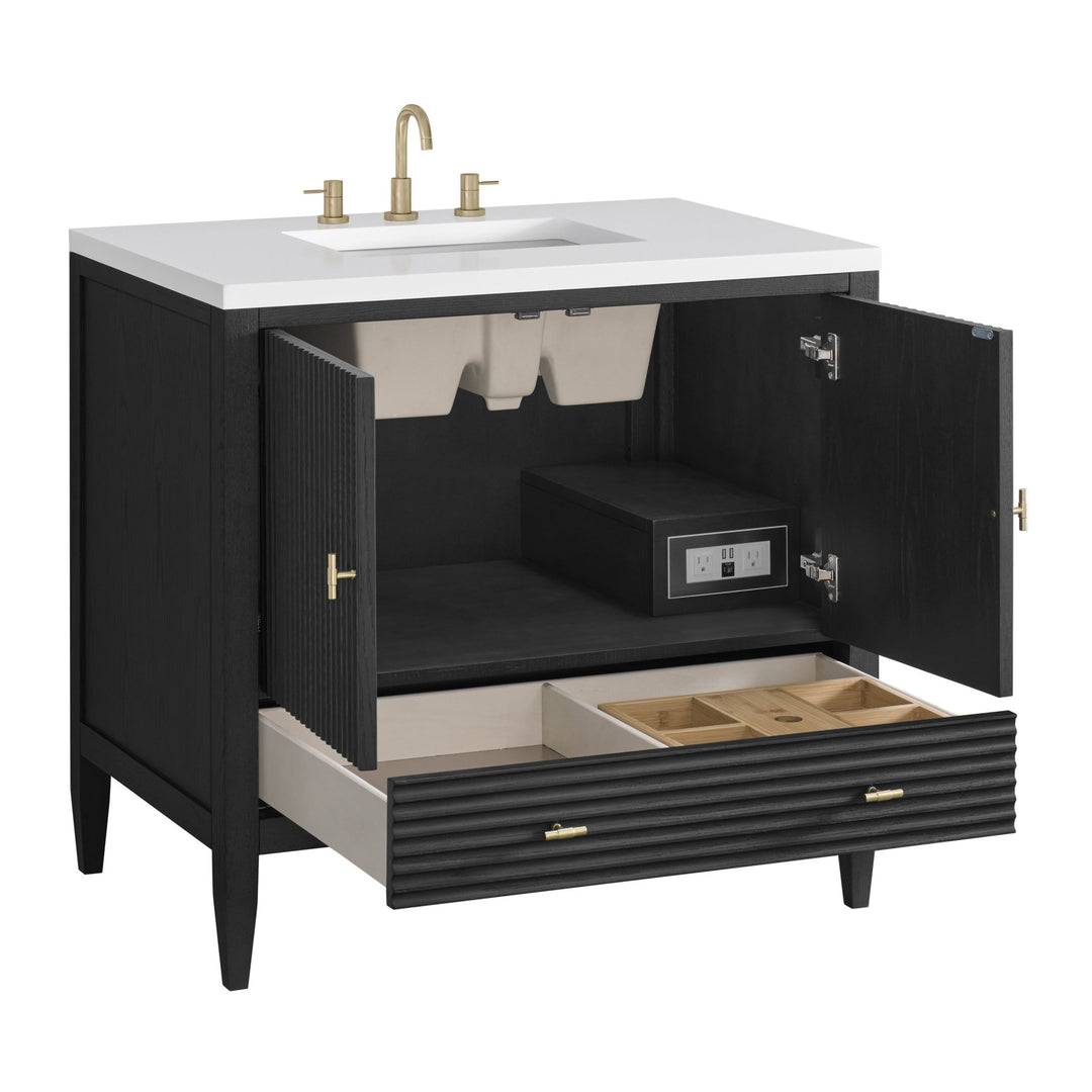 Myrrin 36" Vanity, Carbon Oak