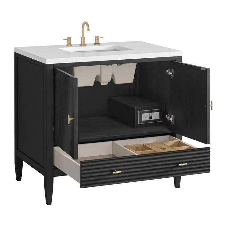 Myrrin 36" Vanity, Carbon Oak