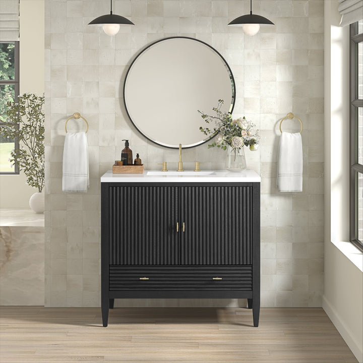 Myrrin 36" Vanity, Carbon Oak
