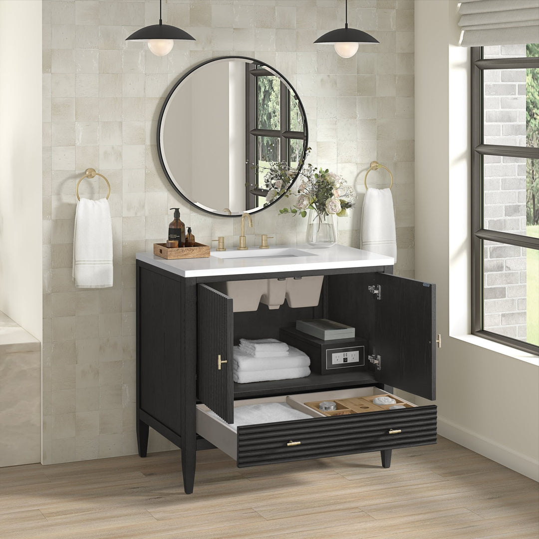 Myrrin 36" Vanity, Carbon Oak