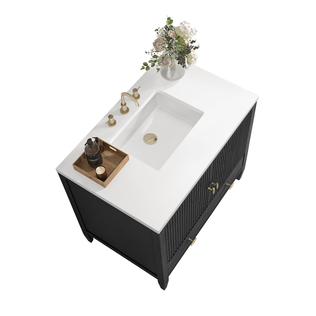 Myrrin 36" Vanity, Carbon Oak