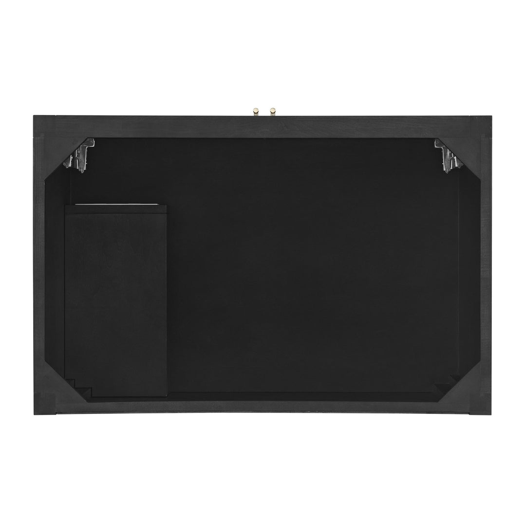 Myrrin 36" Vanity, Carbon Oak w/ 3 CM Lime Delight Silestone Top