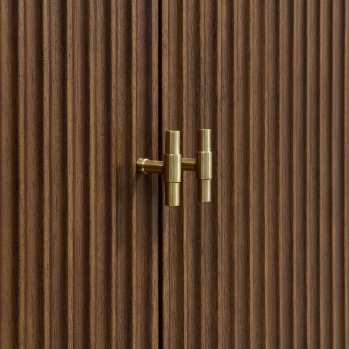 Myrrin 36" Vanity, Mid Century Walnut w/ 3 CM Parisien Bleu Silestone Top