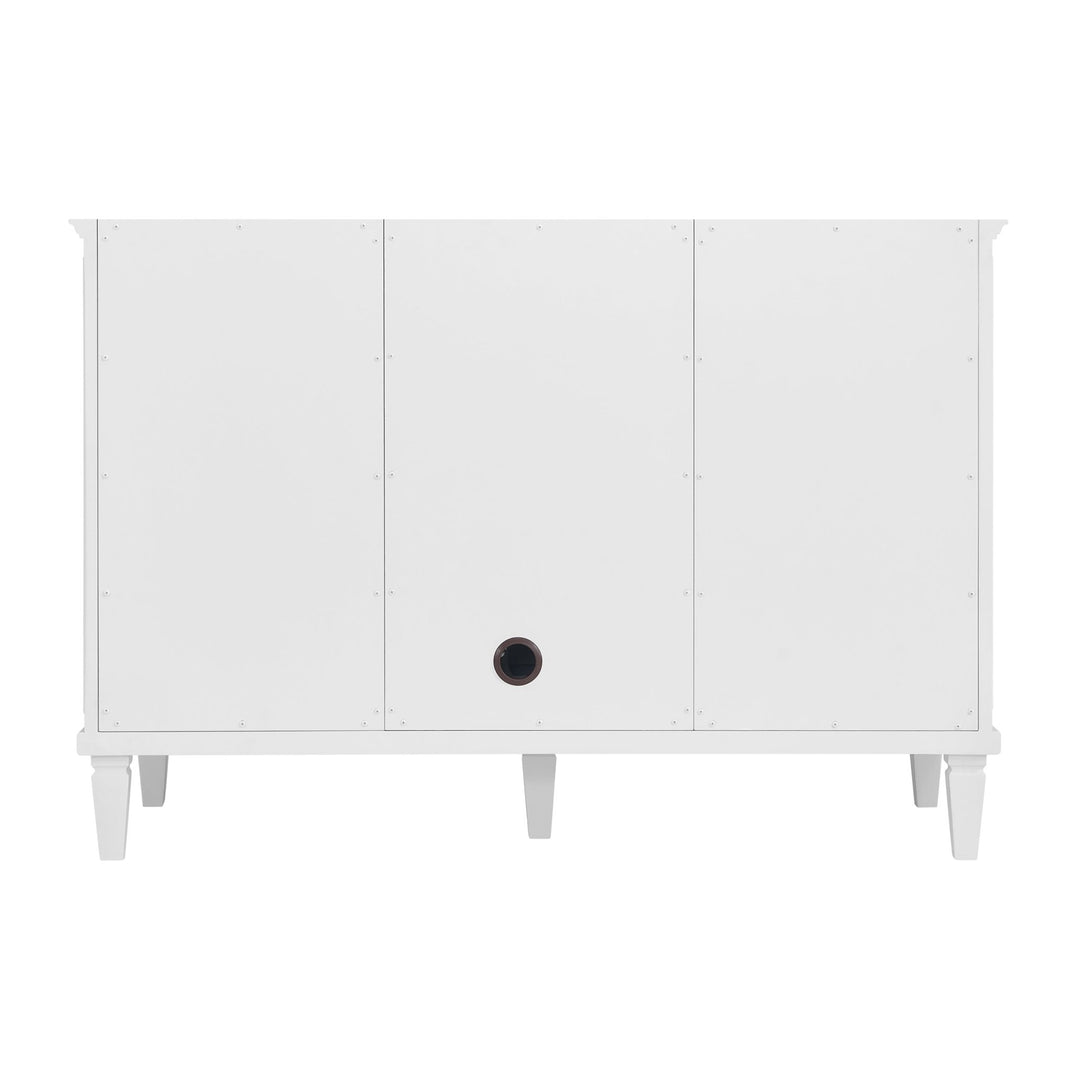 Myrrin 48" Vanity, Bright White w/ 3 CM Ethereal Noctis Silestone Top