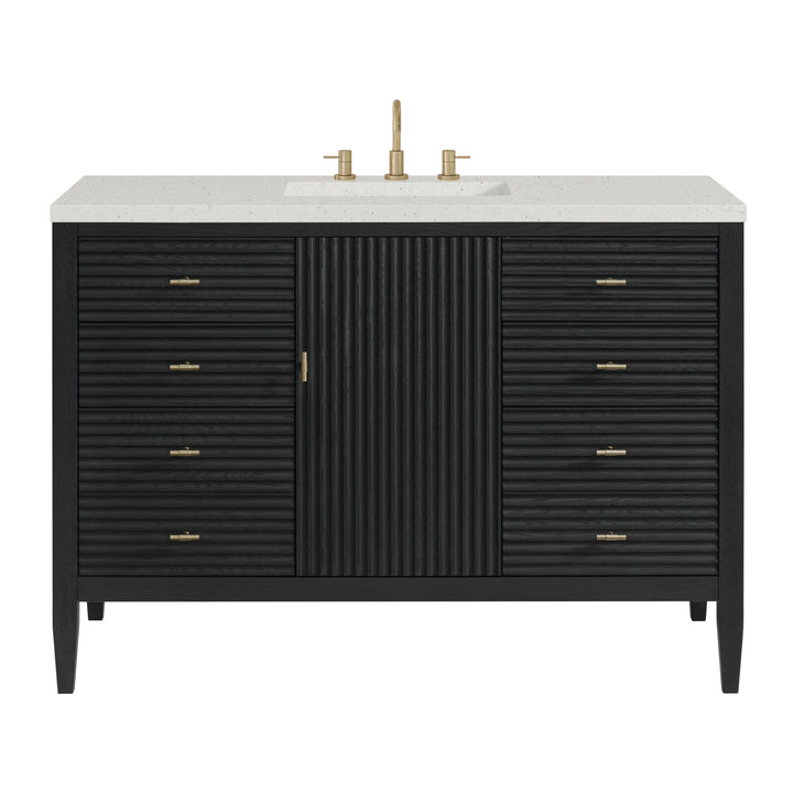 Myrrin 48" Vanity, Carbon Oak w/ 3 CM Lime Delight Silestone Top