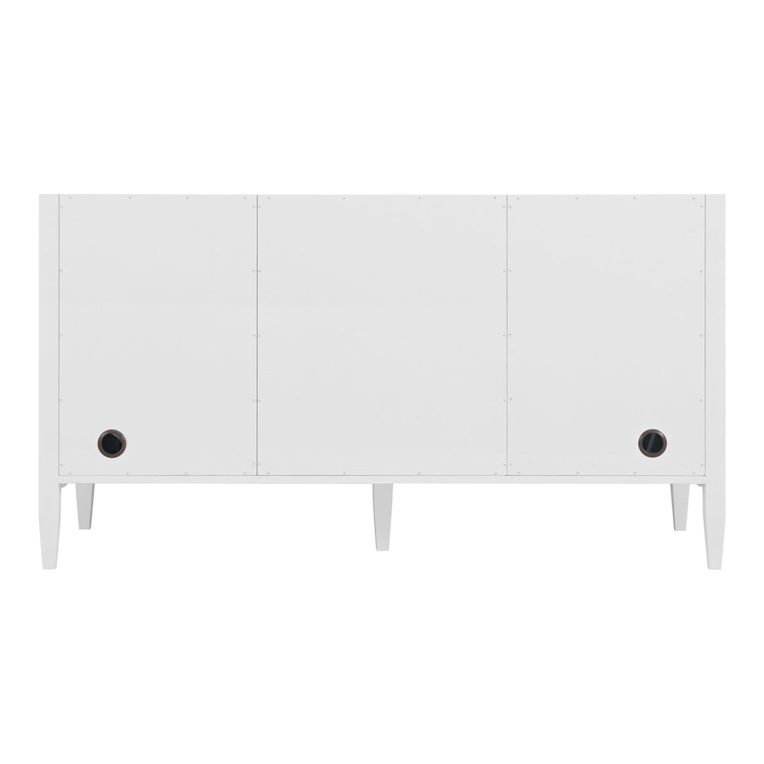 Myrrin 60" Double Vanity, Bright White w/ 3 CM Ethereal Noctis Silestone Top