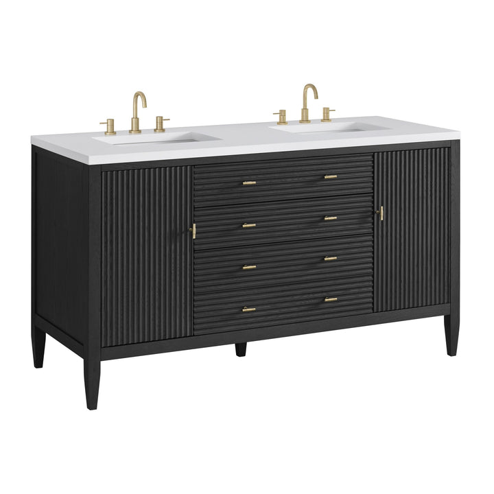 Myrrin 60" Double Vanity, Carbon Oak