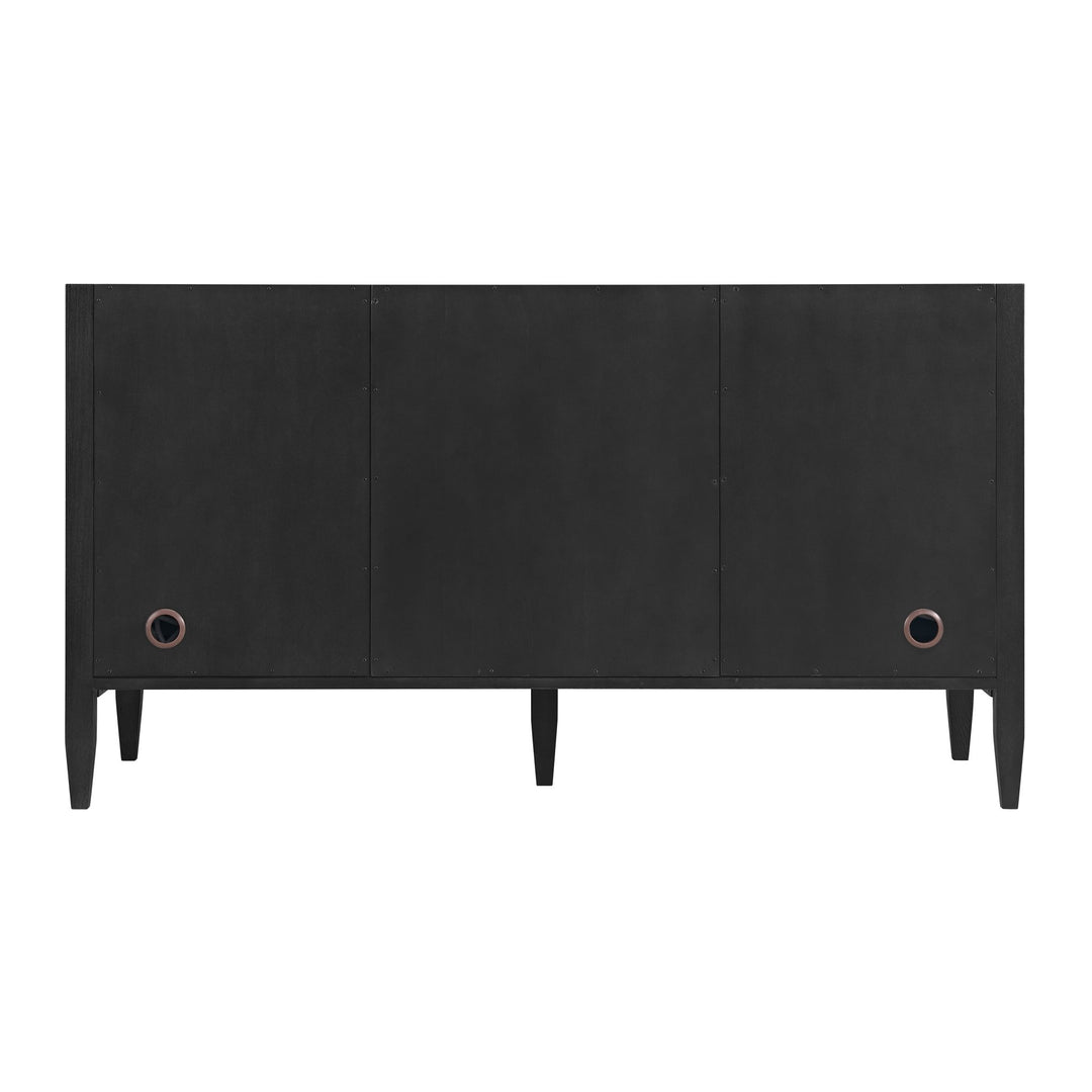 Myrrin 60" Double Vanity, Carbon Oak w/ 3 CM Eternal Jasmine Pearl Silestone Top