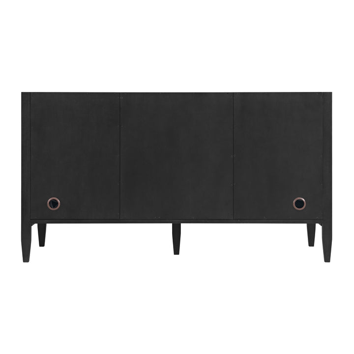 Myrrin 60" Double Vanity, Carbon Oak w/ 3 CM White Zeus Silestone Top