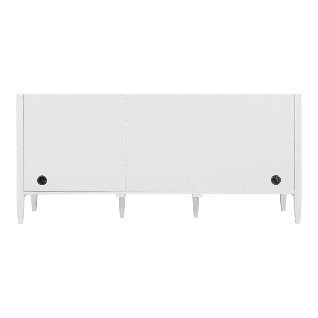 Myrrin 72" Double Vanity, Bright White w/ 3 CM Ethereal Noctis Silestone Top