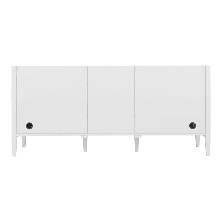 Myrrin 72" Double Vanity, Bright White w/ 3 CM Victorian Silver Silestone Top