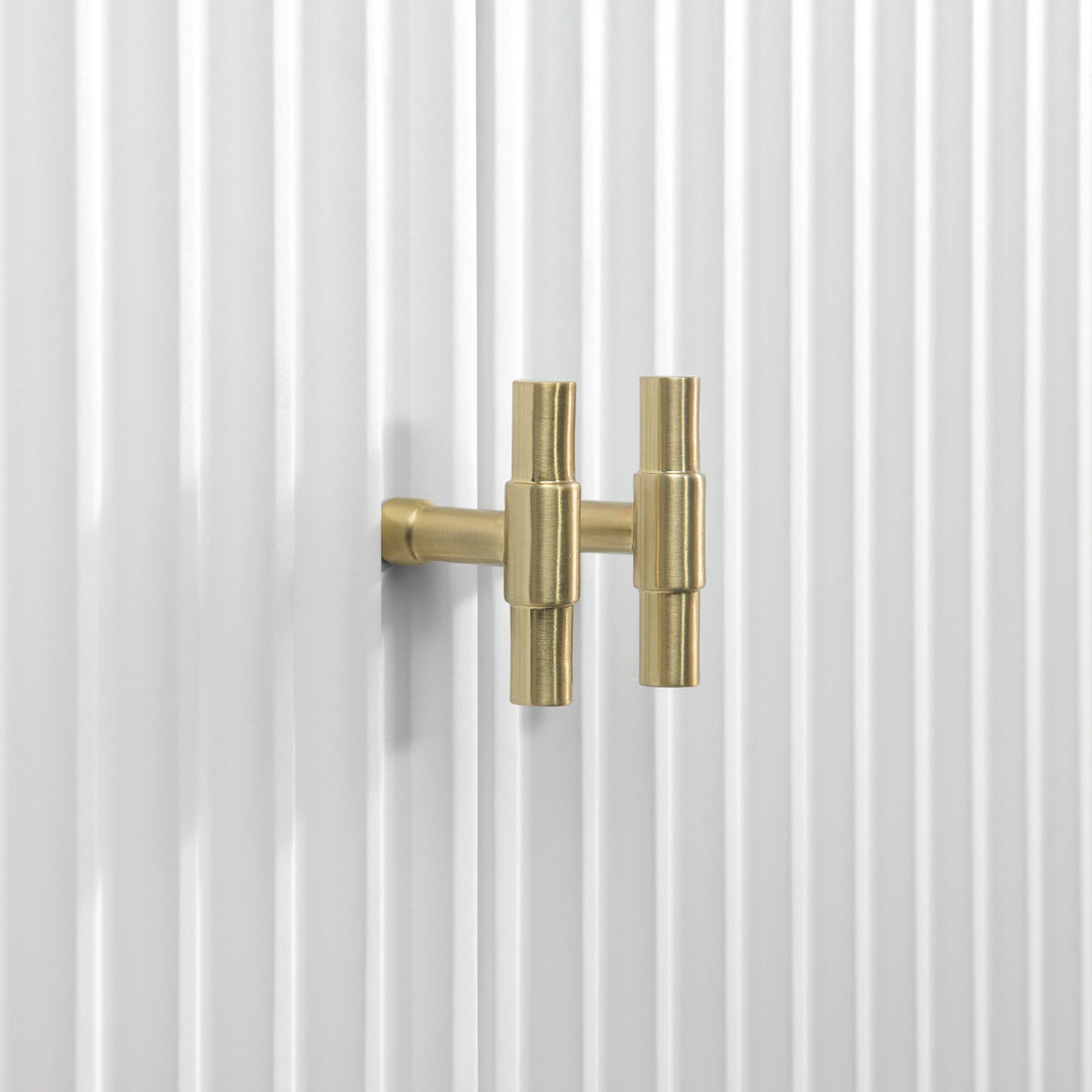 Myrrin 72" Double Vanity, Bright White w/ 3 CM Victorian Silver Silestone Top