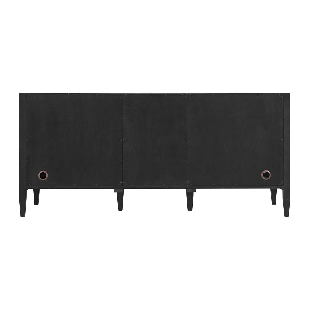 Myrrin 72" Double Vanity, Carbon Oak w/ 3 CM Ethereal Noctis Silestone Top