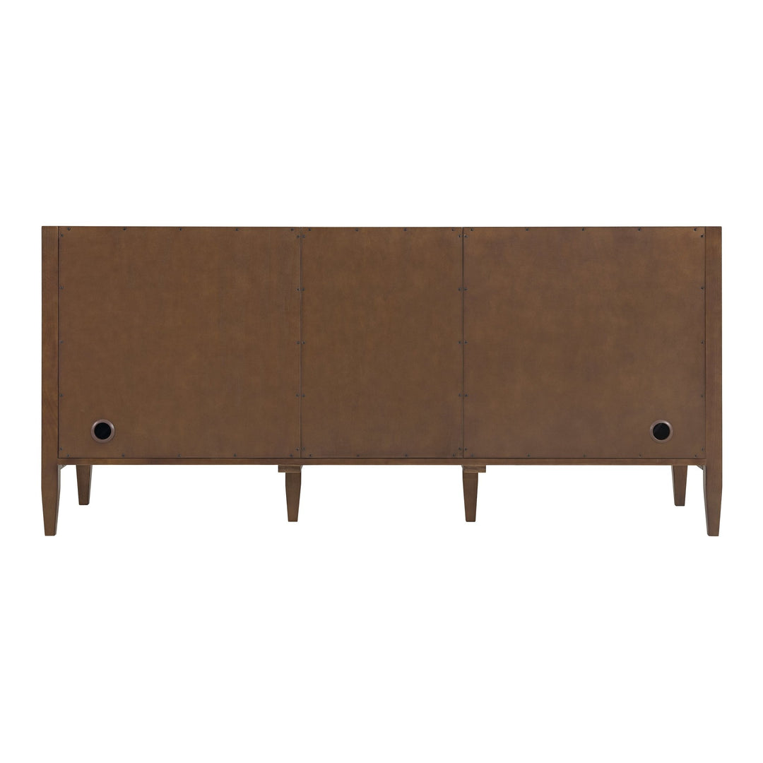 Myrrin 72" Double Vanity, Mid Century Walnut w/ 3 CM Victorian Silver Silestone Top