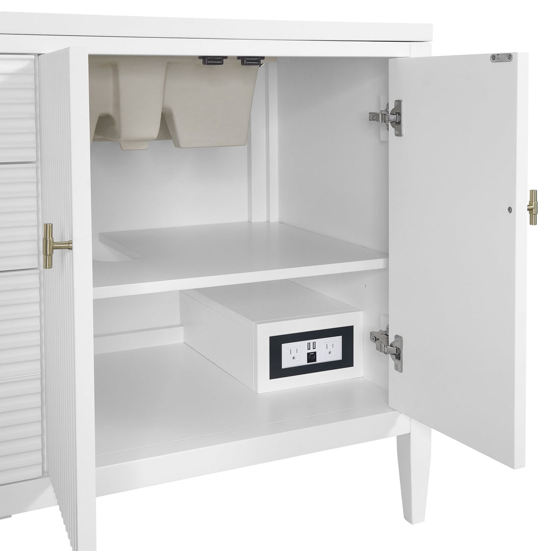Myrrin 72" Vanity, Bright White