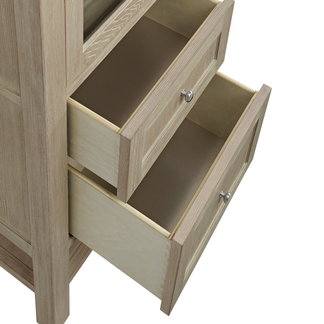 Breckenridge Linen Cabinet, Whitewashed Oak