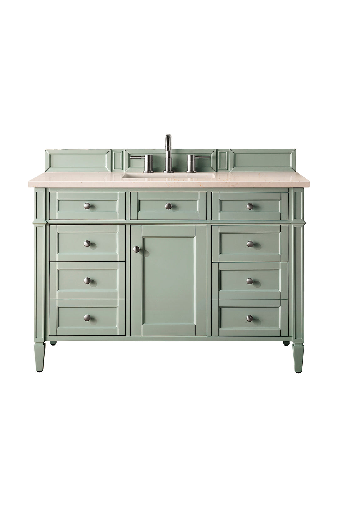Brittany 48" Single Vanity, Sage Green w/ 3 CM Eternal Marfil Silestone Top