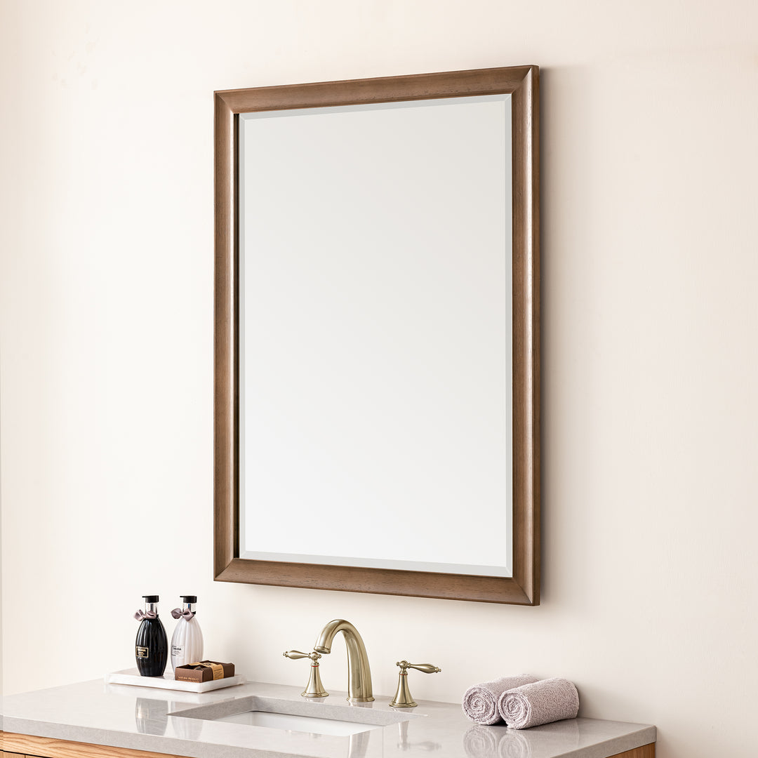 Glenbrooke 30" Mirror, Whitewashed Walnut