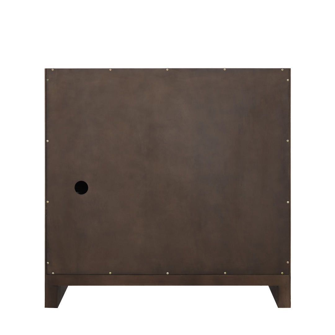 Gracyn 36" Single Vanity, Sable, w/ 3 CM White Zeus Quartz Top