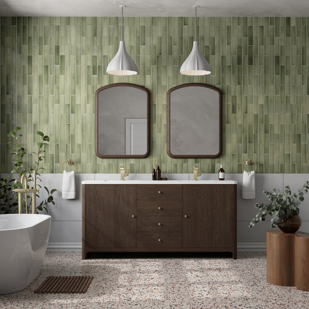 Gracyn 72" Double Vanity, Sable, w/ 3 CM White Zeus Quartz Top