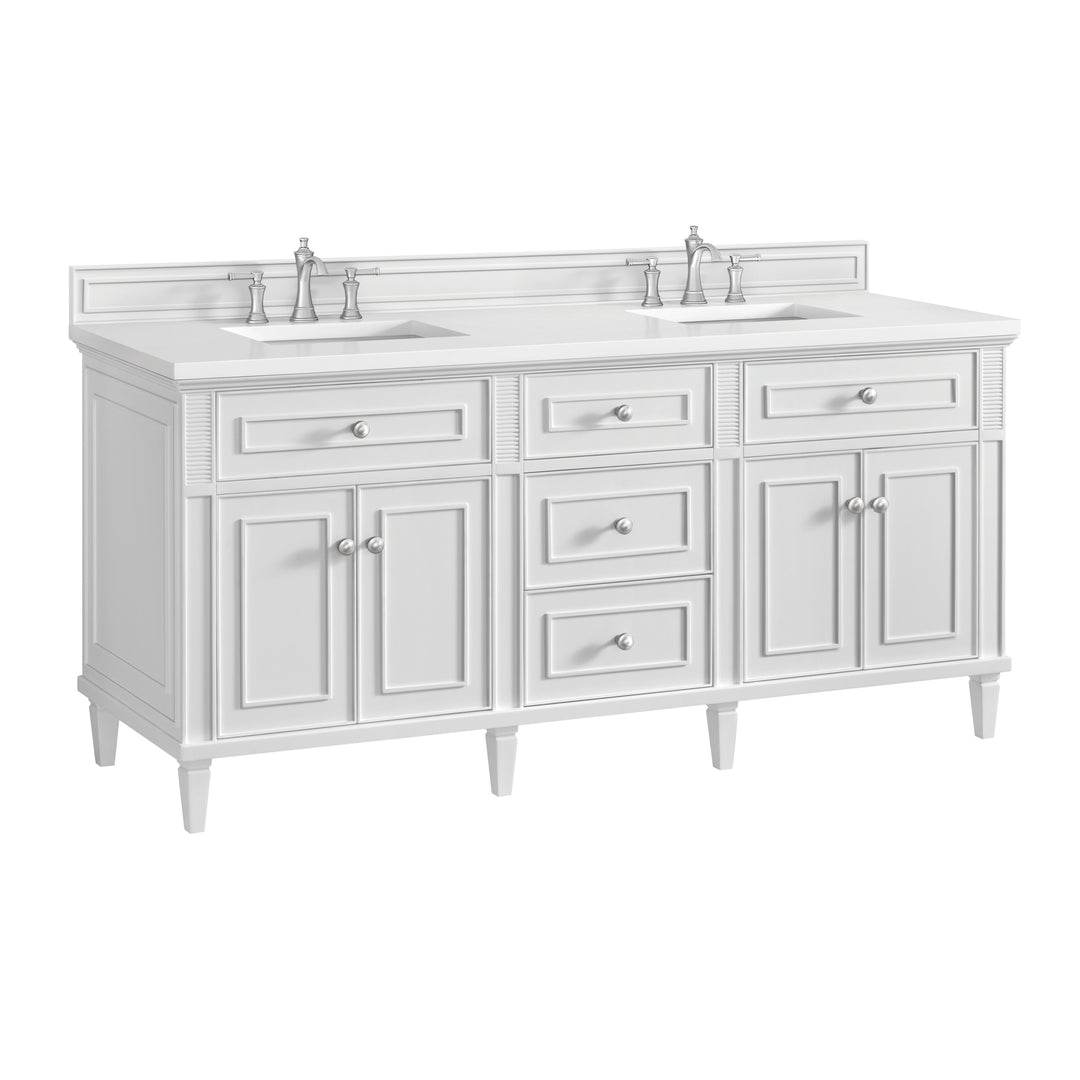 Lorelai 72" Double Vanity, Bright White