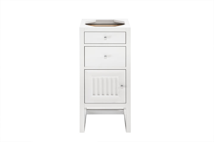 Athens 15" Base Cabinet Only w/ Drawers & Left Door, Glossy White