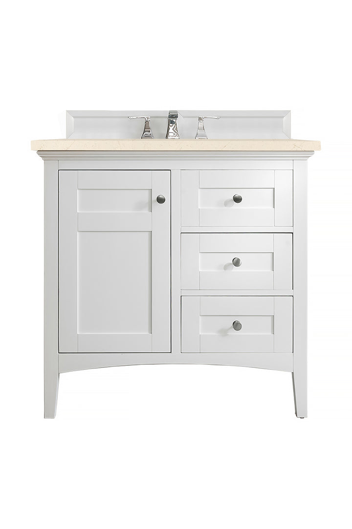 Palisades 36" Single Vanity Cabinet, Bright White