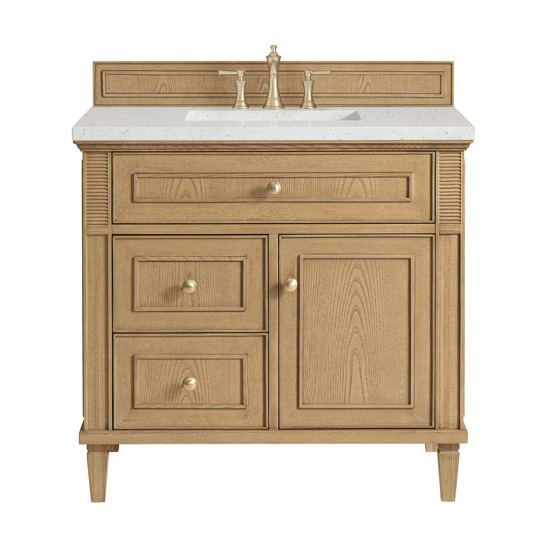 Lorelai 36" Single Vanity, Light Natural Oak w/ 3 CM Lime Delight Silestone Top