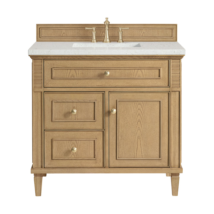 Lorelai 36" Single Vanity, Light Natural Oak w/ 3 CM Lime Delight Silestone Top
