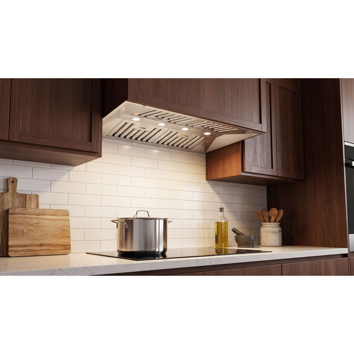 Forno Altilia 36-Inch Insert Range Hood, Stainless Steel, LED Lighting, Baffle Filters
