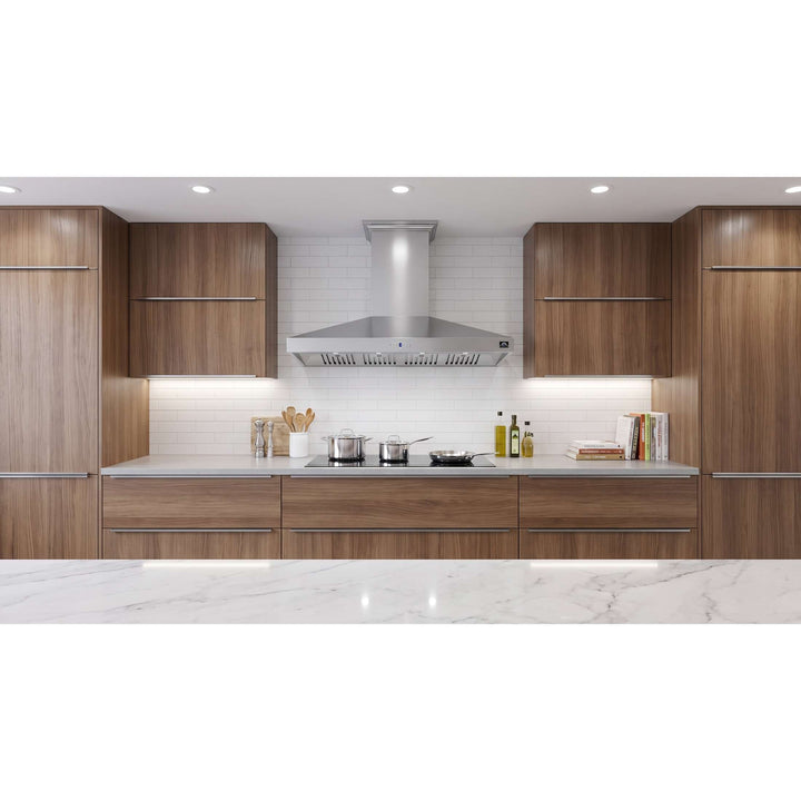 Forno Orvieto 60-Inch Wall Mount Range Hood, LED Lighting, Heavy Duty, Stainless Steel