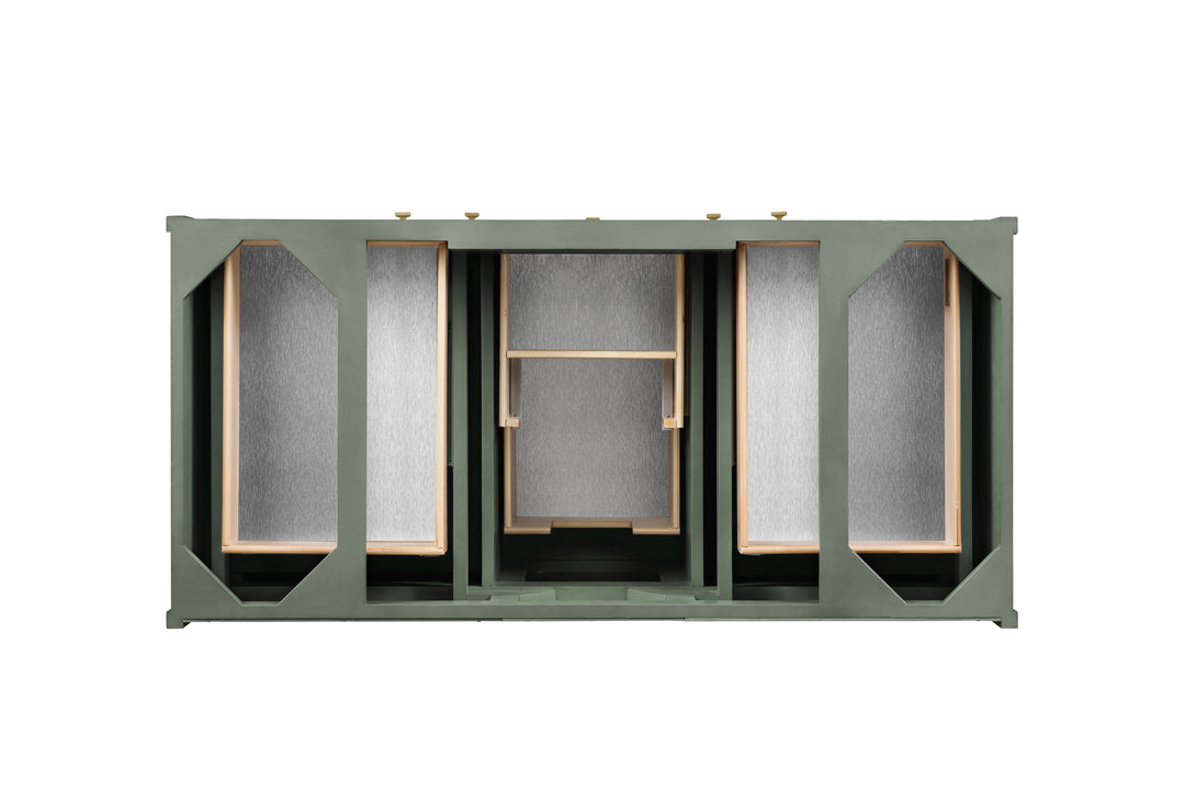 Chicago 48" Single Vanity, Smokey Celadon, w/ Single Hole 3CM White Zeus Silestone® Top & Backsplash