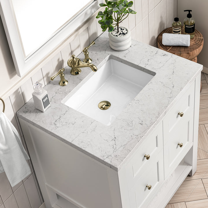 Breckenridge 30" Single Vanity Cabinet, Bright White