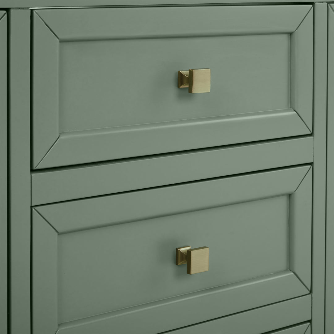 Chicago 72" Double Vanity, Smokey Celadon, w/ 3 CM Eternal Jasmine Pearl Silestone® Top