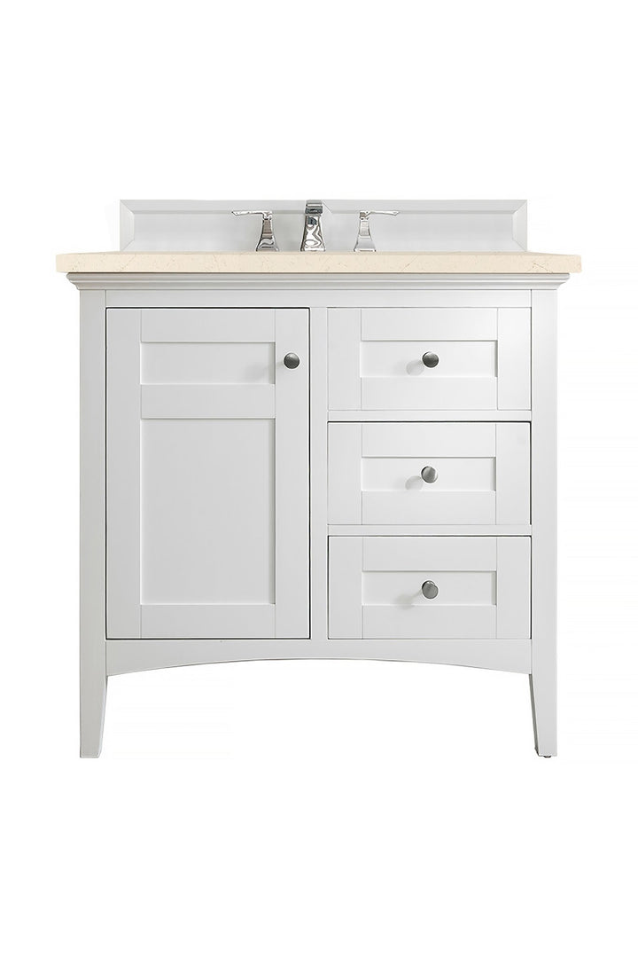 Palisades 36" Single Vanity Cabinet, Bright White