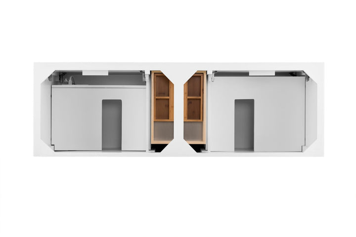 Palisades 72" Double Vanity Cabinet, Bright White