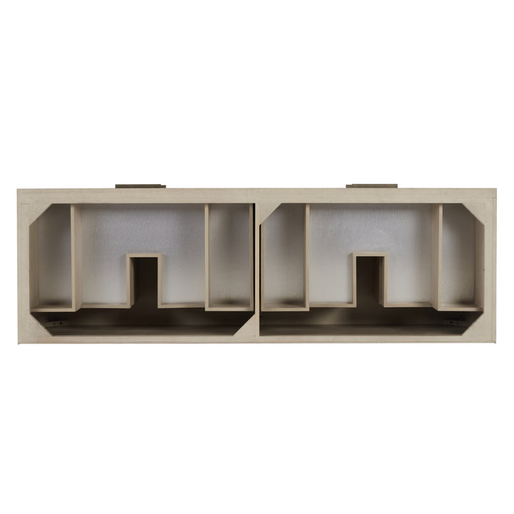 Emmeline 72" Double Vanity, Pebble Oak w/ 3 CM Carrara Marble Top