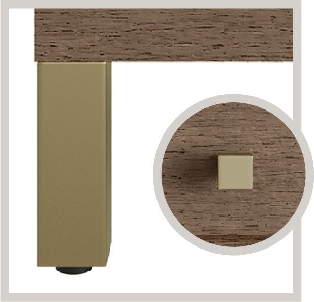 Part: Chicago Knobs and Legs Set for V48"  in Champagne Brass