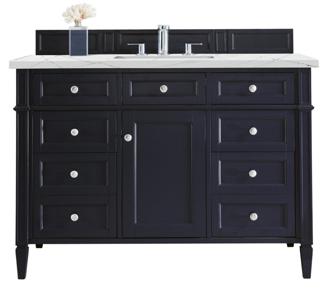 Brittany 48" Single Vanity, Victory Blue w/ 3 CM Ethereal Noctis Silestone Top