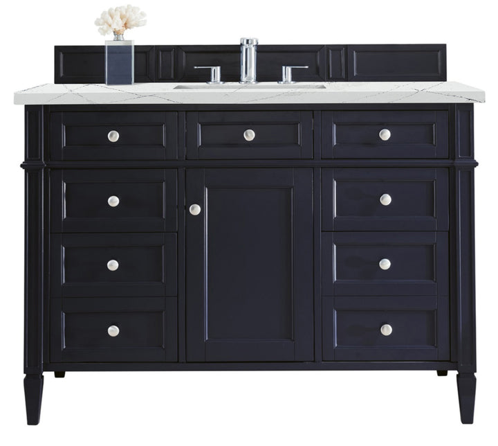 Brittany 48" Single Vanity, Victory Blue w/ 3 CM Ethereal Noctis Silestone Top