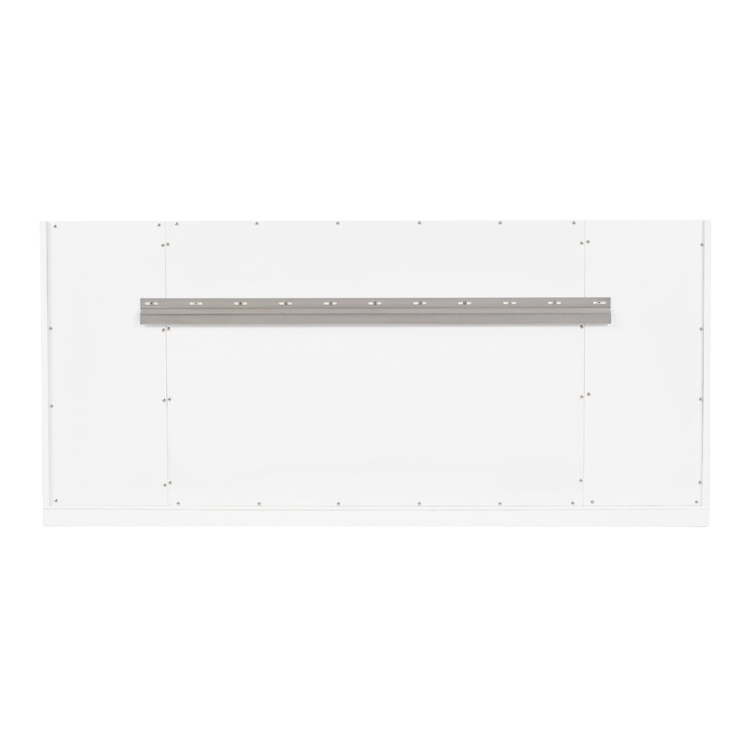 Chicago 60" Double Vanity, Glossy White, w/ 3 CM Carrara Marble Top