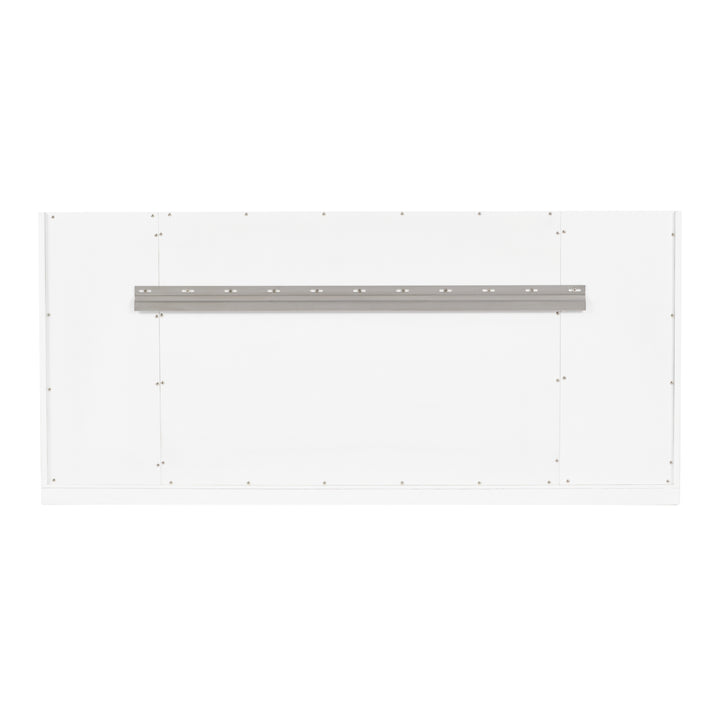 Chicago 60" Double Vanity, Glossy White, w/ 3 CM Carrara Marble Top