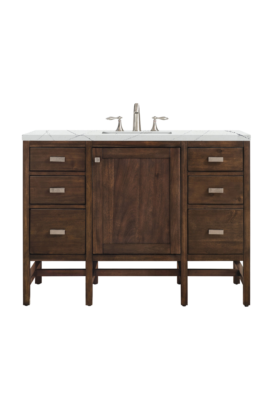 Addison 48" Single Vanity, Mid-Century Acacia w/ 3 CM Ethereal Noctis Silestone Top