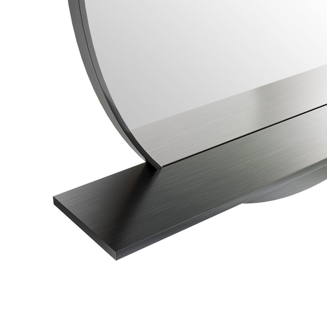 Platform 24" Mirror, Modern Iron