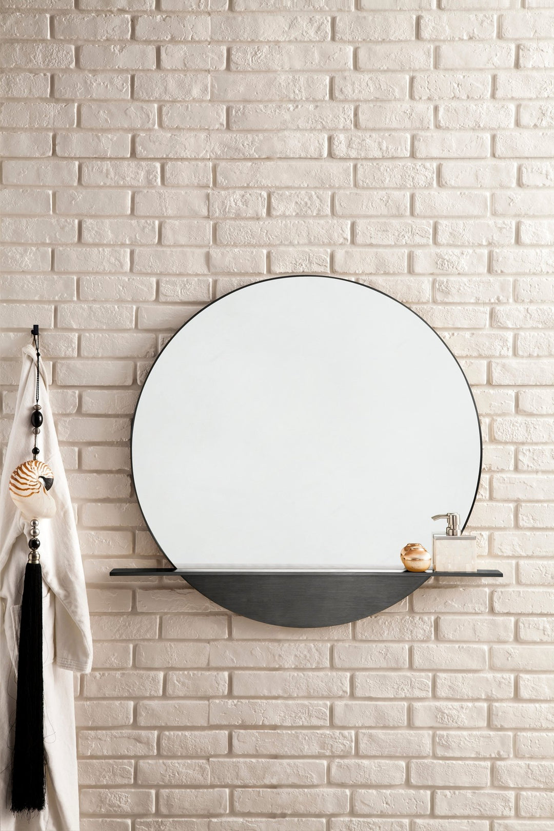Platform 36" Mirror, Modern Iron