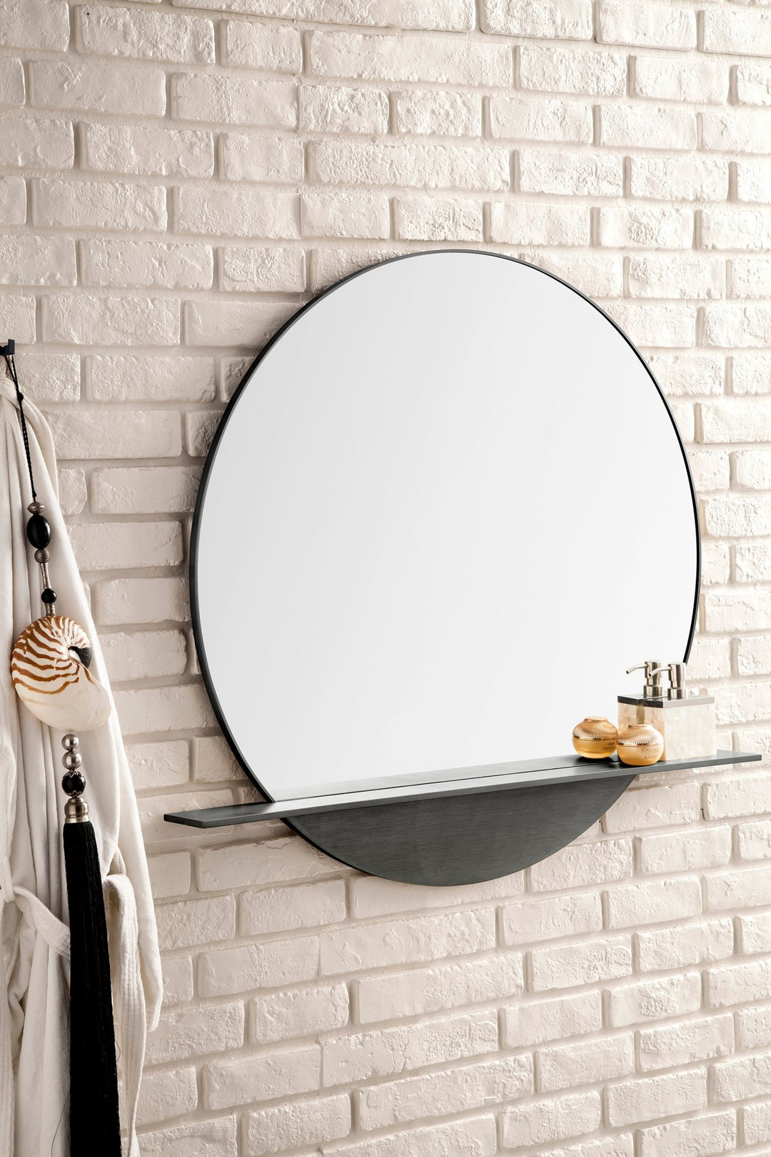 Platform 36" Mirror, Modern Iron